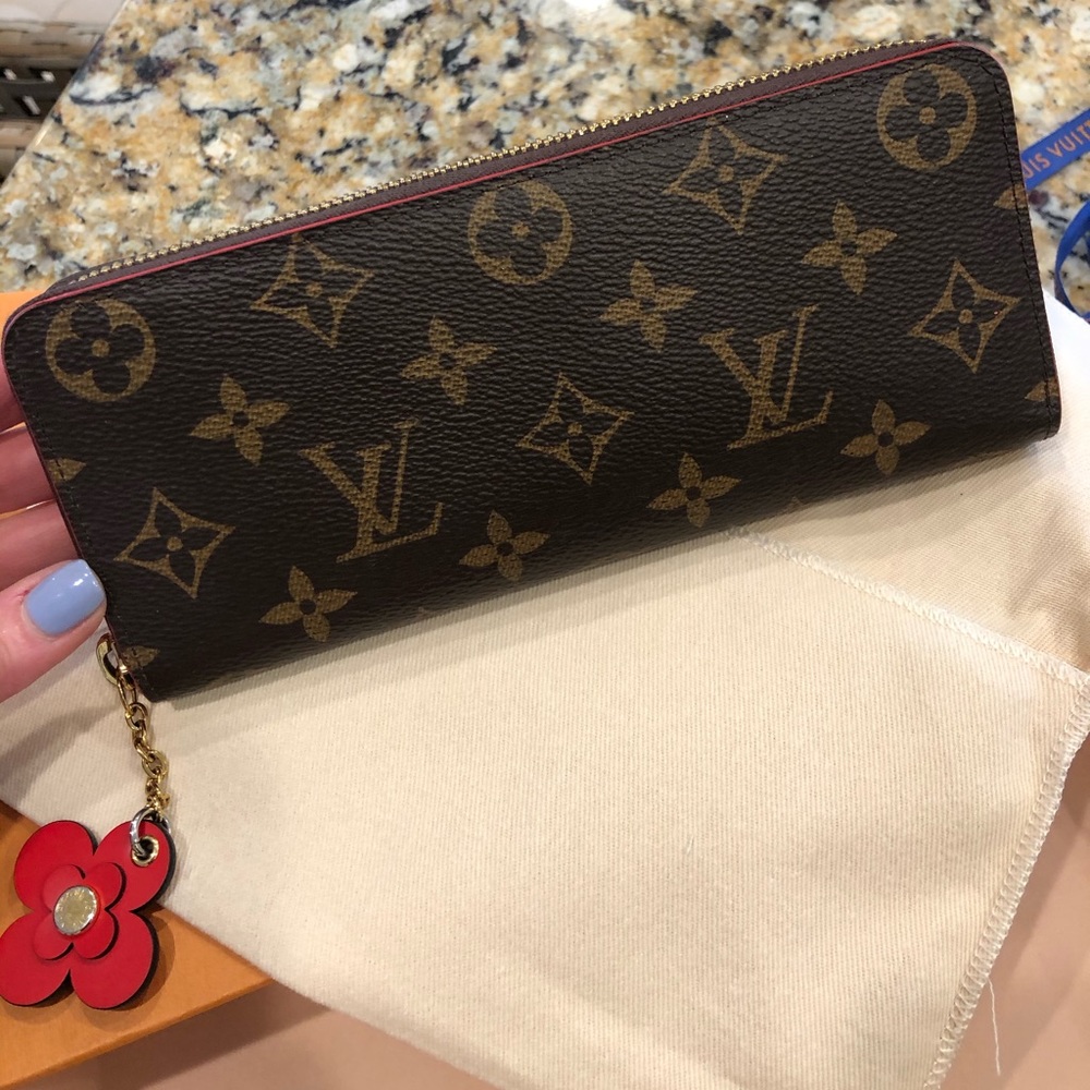 Louis Vuitton Clemence MNG Flower Wallet